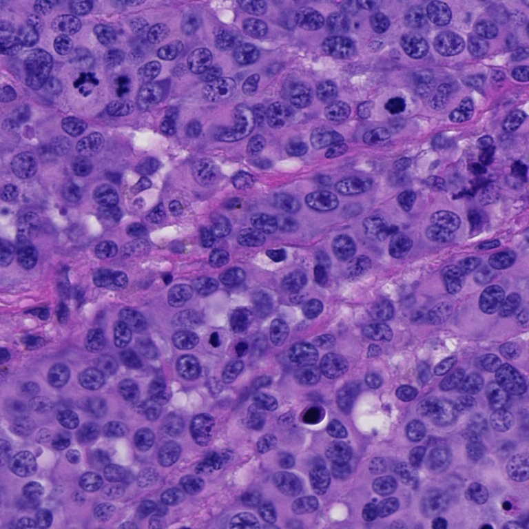 A 768 by 768 pixel H&E field from a MIDOG++ training slide.